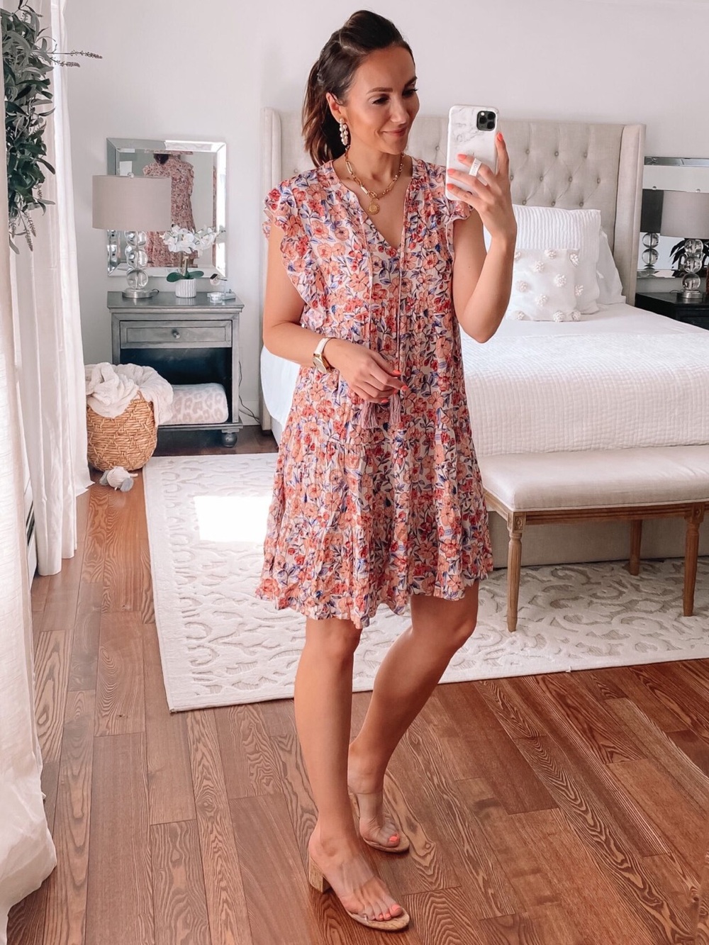 Knox Rose Floral Mini Dress - Size M